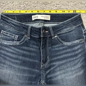 BKE Stella Med Rise Slim Fit Women's Dark Blue Jeans thumbnail 2