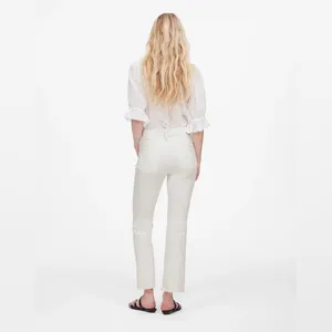 Madewell Kick Out‎ Crop Jeans Flare Denim Pure White NWT Size 33 (US 16) thumbnail 2