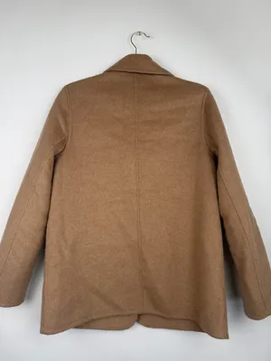 Abercrombie & Fitch Camel Heavy-weight Wool Blend Blazer Coat Size Medium NWT thumbnail 4