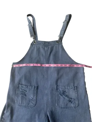 POL distressed Boho slouchy overalls thumbnail 4