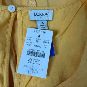 J. Crew Yellow Sleeveless Tiered Sundress 4 thumbnail 6