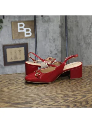 A New Day Womens Lucky Square Toe Mary Jane Heels Block 94305218 Red 6.5M thumbnail 7