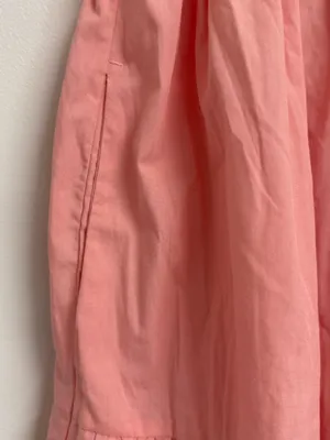 Abercrombie & Fitch Pink Smocked Tiered Dress Size Large Tall Pockets thumbnail 5