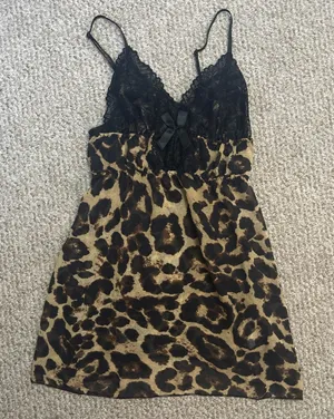 Cheetah Print Babydoll Dress thumbnail 1