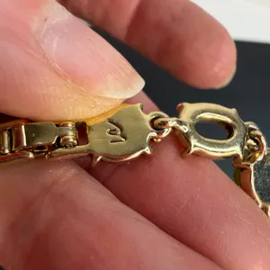 Lauren Conrad‎ Jewelry Set Bracelet Hoop Earrings Green Gold Tone Statement Pavé thumbnail 8