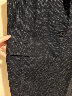 Eileen Fisher Black Rainfall Organic Cotton Textured Double Button Long Vest thumbnail 8