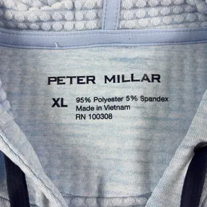 Peter Millar Women's XL Blue Full Zip Waffle Performance Golf Hoodie Crown Sport thumbnail 4