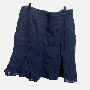 Rachel Parcell Navy Blue Floral Lace Trumpet Skirt XXL Flounce Hem Midi Skirt‎ thumbnail 5