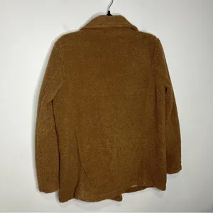 JouJou teddy bear blazer pea coat style‎ coat size small caramel colored thumbnail 6