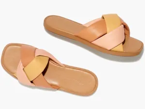 Madewell Jayna Braided Slide Sandals in Washed Mauve Size 8 thumbnail 1