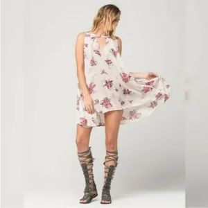 Free People Tree Swing Floral Sleeveless Tunic Mini Boho Dress S thumbnail 14