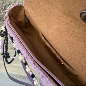 NWT COACH Hailey Flap Bag CBI88 Silver/Iris Denim Leather 2way Crossbody Bag thumbnail 5