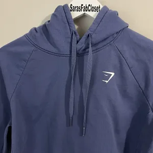 Gymshark Hoodie Women's Small Training Cropped Blue Purple‎ Pullover Gym Workout thumbnail 3