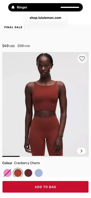 Lululemon High Neck Longline Sports Bra thumbnail 5