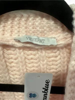 Vervet S Cozy Floral Pom-Pom Cardigan in Blush Pink thumbnail 5