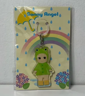 Sonny Angel I Love Rainy Day Deco Frog Umbrella Acrylic Charm Keychain thumbnail 3