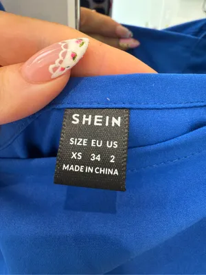 SHEIN blue ruffle dress thumbnail 2