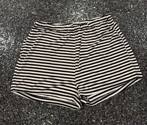Ekouaer Black White Striped Sleep Shorts Size Medium thumbnail 1