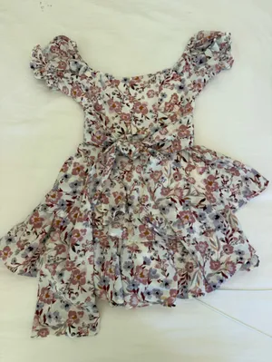 Altar'd State Cream Floral Ruffle Romper with Pink & Mauve Blooms thumbnail 3
