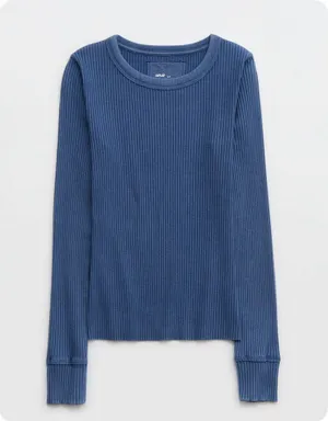 American Eagle Long Ribbed Sleeve Top thumbnail 1