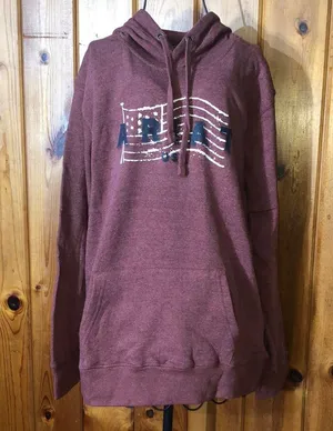 Womens Ariat real hoodie Maroon western country comfy causal size medium USA​ thumbnail 4