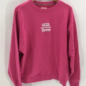 Vans x Barbie Rene Hot Pink Oversized Long Sleeve Crew Sweatshirt Large NEW thumbnail 4