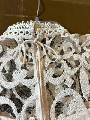 Free People North Star Sequin Lace Mini Dress in Ivory thumbnail 7