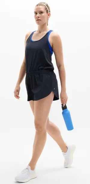 Athleta M Speedwork Romper Navy Blue Medium Regular thumbnail 1