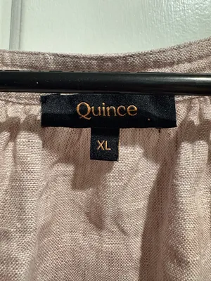 Quince European Linen Peasant Top pink chambray sz XL Cottagecore thumbnail 5