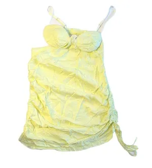 NWT For Love & Lemons Yellow Rana Mini Dress - Size Large thumbnail 2