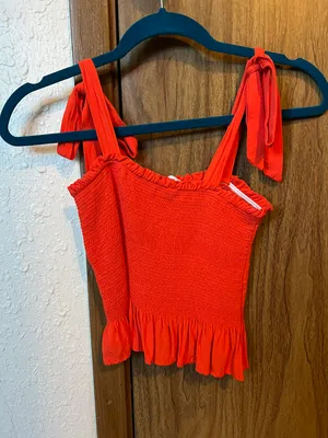 boutique smocked top Orange thumbnail 1