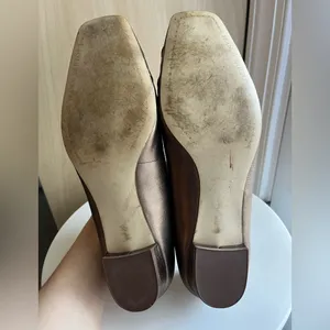 Franco‎ Sarto Metallic Brown/Gold Leather Flats - Size 7 thumbnail 5