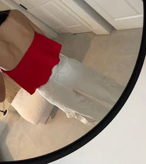 Aritzia Red Satin Flowy Strapless Top thumbnail 4