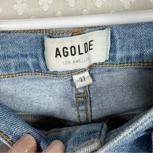 Agolde Light Wash Mid Rise‎ Skinny Jeans thumbnail 3