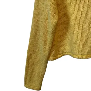 Billabong Womens Henley Sweater Butter Yellow Slouchy Knit Beachy Coastal Large thumbnail 5