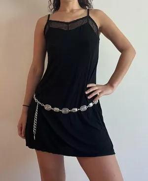 black slip dress  thumbnail 1