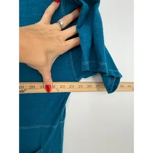 Natural Life Charlie Cotton Jumpsuit Teal Blue Deep V Pocket Romper Size M thumbnail 7