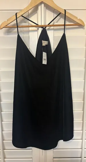 Loft Black Velvet‎ Cami Size Medium thumbnail 1