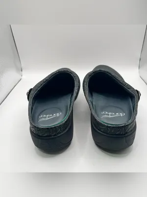 DANSKO Allison slip on EUR 39 US 8.5 Black Tooled Leather Clog Shoes thumbnail 5