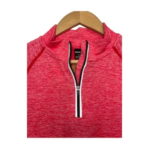 Victorias Secret Pink Active Top Womens Medium Pink Quarter Zip Yoga Gym Workout thumbnail 6