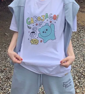 white cartoon T thumbnail 1