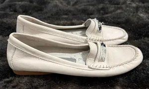 Coach Shoes Womens 7 B Leather Loafers Frederica Driver Flats Moccasin thumbnail 1