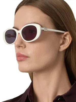 New Gucci Oval Sunglasses Gucci Gg1684sa 006 White Grey Women Eyewear Nib thumbnail 1