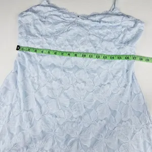 Anthropologie‎ Mare Mare NWT Light Blue Lace Mini Dress XL Sleeveless XL thumbnail 11