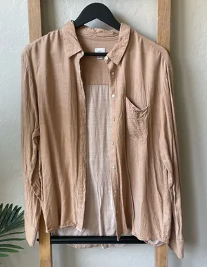 A New Day Tan Button-Front Women's Shirt thumbnail 1