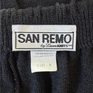 Vintage ‘90s San Remo by Laura Knits Black Knit Sweater Elastic Waist Maxi Skirt thumbnail 5