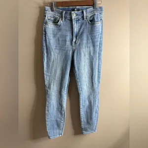 7 For All Mankind Light Blue Skinny Jeans size 29 thumbnail 3