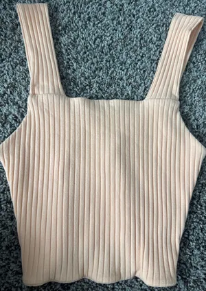 American Eagle Ribbed Tank Top Coral thumbnail 1