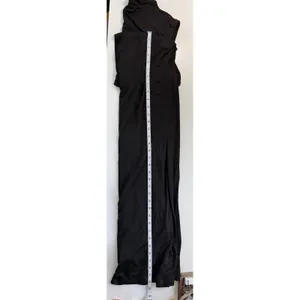 Express Black Mock Neck Maxi‎ Dress Ruched Side Sleeveless 90s Minimalist NWT L thumbnail 8