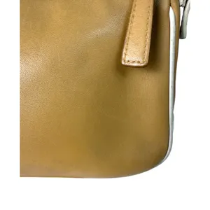 Coach 4447 Hamptons Leather Demi Shoulder Hobo Bag Vintage Brown Cream thumbnail 8